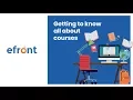 How to create courses in eFront