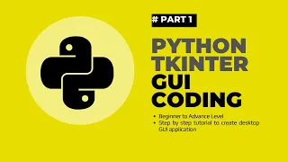 Python GUI Tkinter Basic code learning tutorial Step by step guide to create Desktop GUI software