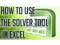 Free Excel Tutorial HOW TO USE THE SOLVER TOOL IN EXCEL -
