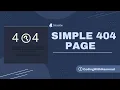 Simple Html 404 error page design Create a Custom 404 Page 404 Error Page Design HTML CSS