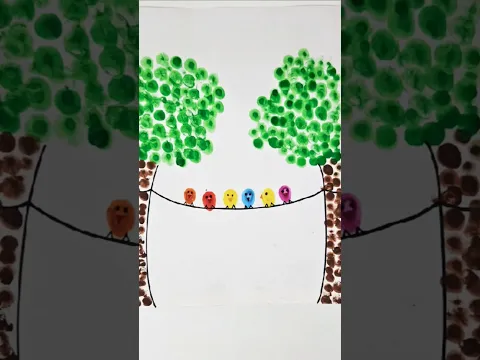 Easy Finger painting idea #craftchutney2 #fingerpaint #shorts
