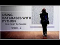 our first database in using database with python copy the code form description