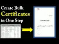 create bulk certificates in one step using excel and word auto create certificates in word