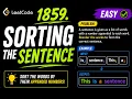 LeetCode 1859 Sorting the Sentence C Walkthrough String Manipulation Guide
