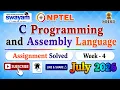 C Programming and Assembly Language Week 4 Assignment Solution