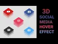 Social Media Hover Effect CSS Stack Hover Effect 3D Button Hover CSS3 Techy programmers