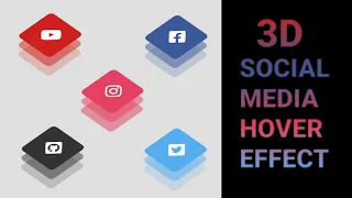 Social Media Hover Effect CSS Stack Hover Effect 3D Button Hover CSS3 Techy programmers
