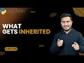 What Gets Inherited The Complete Python Course Basic to Advance Python Tutorial