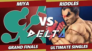 Delta 4 GRAND FINALS - Miya Game Watch Vs Riddles Kazuya Smash Ultimate