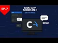 Building a Chat App in C from Scratch Ep 7 Chat Server Simple Client Socket Library Refactor