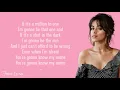 Download Lagu Camila Cabello - Million To One (Lyrics)