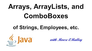 Java - Arrays ArrayLists and ComboBoxes