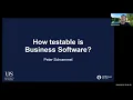 Invited talk How testable is business software by Peter Schrammel