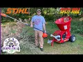 Stihl HT 56C Pole Saw and Split-Fire 4090 Chipper at work trimming trees