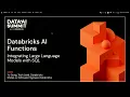 Unleashing Large Language Models with Databricks SQL s AI Functions