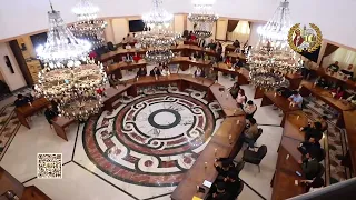 استقبال قداسة البابا تواضروس الثاني لمجموعة من شباب كنيسة السيدة العذراء والقديس الأنبا باخوميوس دندنها