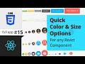 Quickly add color size options to any React component - full app