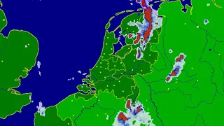 Buienradar timelapse onweer 27 28 augustus 2016 Noodweer
