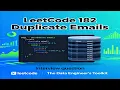 LeetCode 182 SQL Interview Question Duplicate Emails Easy