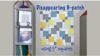 Disappearing 9-patch made from 5 squares - Quilting Tips Techniques