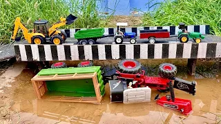Accident Mahindra 575 Tractor with Attached Punjabi Trolley | Soil Loading JCB Backhoe, New Holland