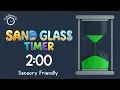 2 Minute Sand Glass Timer - Kids Sensory Friendly Visual Timer