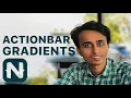 Gradient in ActionBar on iOS in NativeScript Tutorial