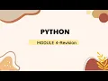 Python module 4 revision - class object constructor-parametrized and non-parametrized