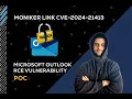 Moniker Link CVE-2024-21413 Microsoft Outlook RCE Vulnerability PoC TryHackMe