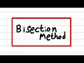 Bisection Method explaining in Sinhala