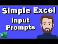 Simple User Input Prompts in Excel