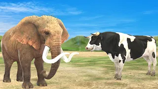 Lion, Tiger, Mammoth & Elephant | Amazing Animal World Animation