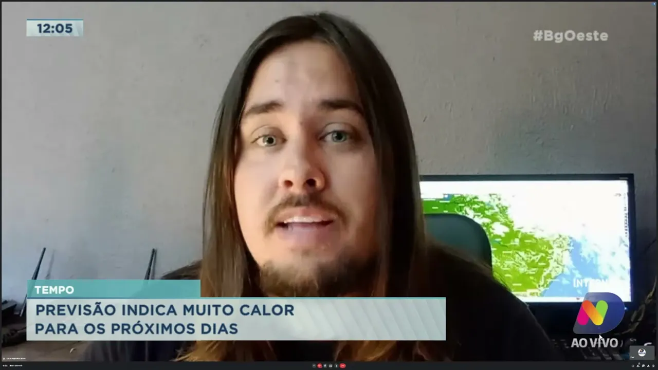 Meteorologista Piter Scheuer faz alerta para onda de calor prevista para o Oeste