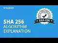 SHA 256 SHA 256 Algorithm Explanation How SHA 256 Algorithm Works Cryptography Simplilearn