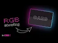RGB Glowing Border Card using CSS Only Animated Border Glow Card