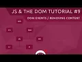 JavaScript DOM Tutorial - Events