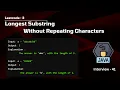 Longest Substring Without Repeating Character Sliding Window Leetcode 3 Java Tamil
