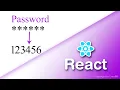 Password show and Hide in React project React tutorial javascript react libraries react hooks