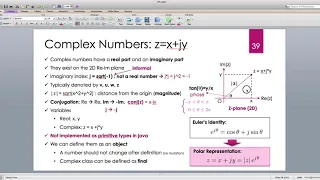 Java for Scientific Computing Complex numbers