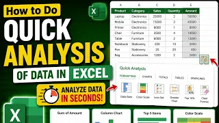 How to Do Quick Analysis of Data in Excel Excel Quick Analysis Tool