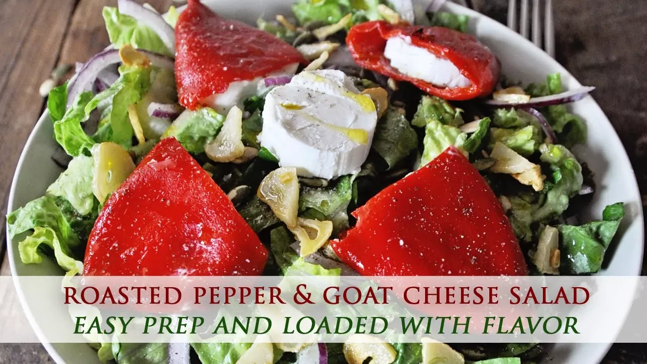 Spanish Roasted Pepper and Goat Cheese Salad