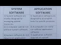 Difference Between System Software And Application Software -Class Series