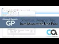 Adding Unit Price and Gross Profit to Item Master in Dynamics GP Using SmartList Designer