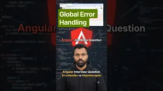 Angular Interview Question Global Error Handling