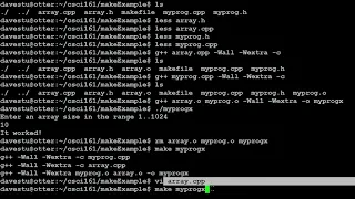 Intro to make and makefiles using examples