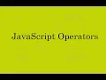Part 3 JavaScript Operators in Marathi