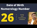 Numerology No 26 A short information on Birth Date Number 26 Date of Birth 26
