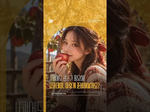 10월 24일, 미안한 마음을 전하는 사과데이 🍎