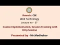 Web Technology Cookie Implementation Session Tracking With Http Session AKTU Digital Education