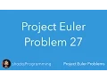 Project Euler using Scala Problem 27